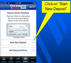 mobile check deposit step three