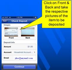 mobile check deposit step five